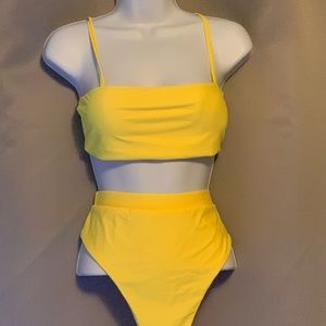 Yellow Tube Top Bikini